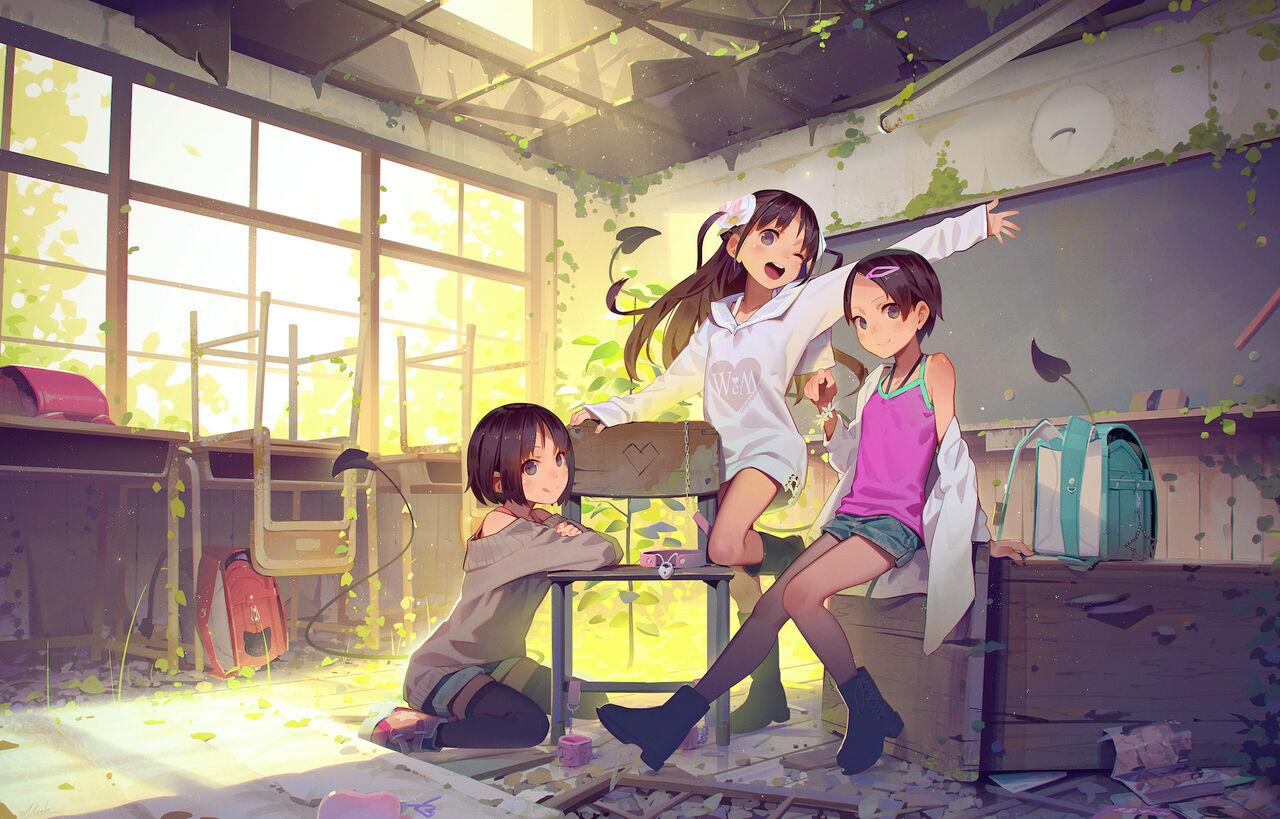 MUKMonsieuR 淫魔少女３人におちんちん游ばれる本 中国翻訳